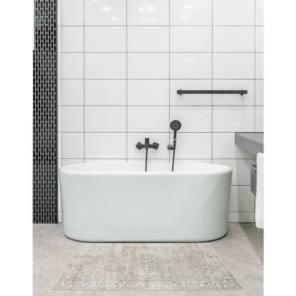 Nourison Home Astra Machine Washable Beige Collection 2X4 SKU ASW12BEIGE - Picture 3 of 4